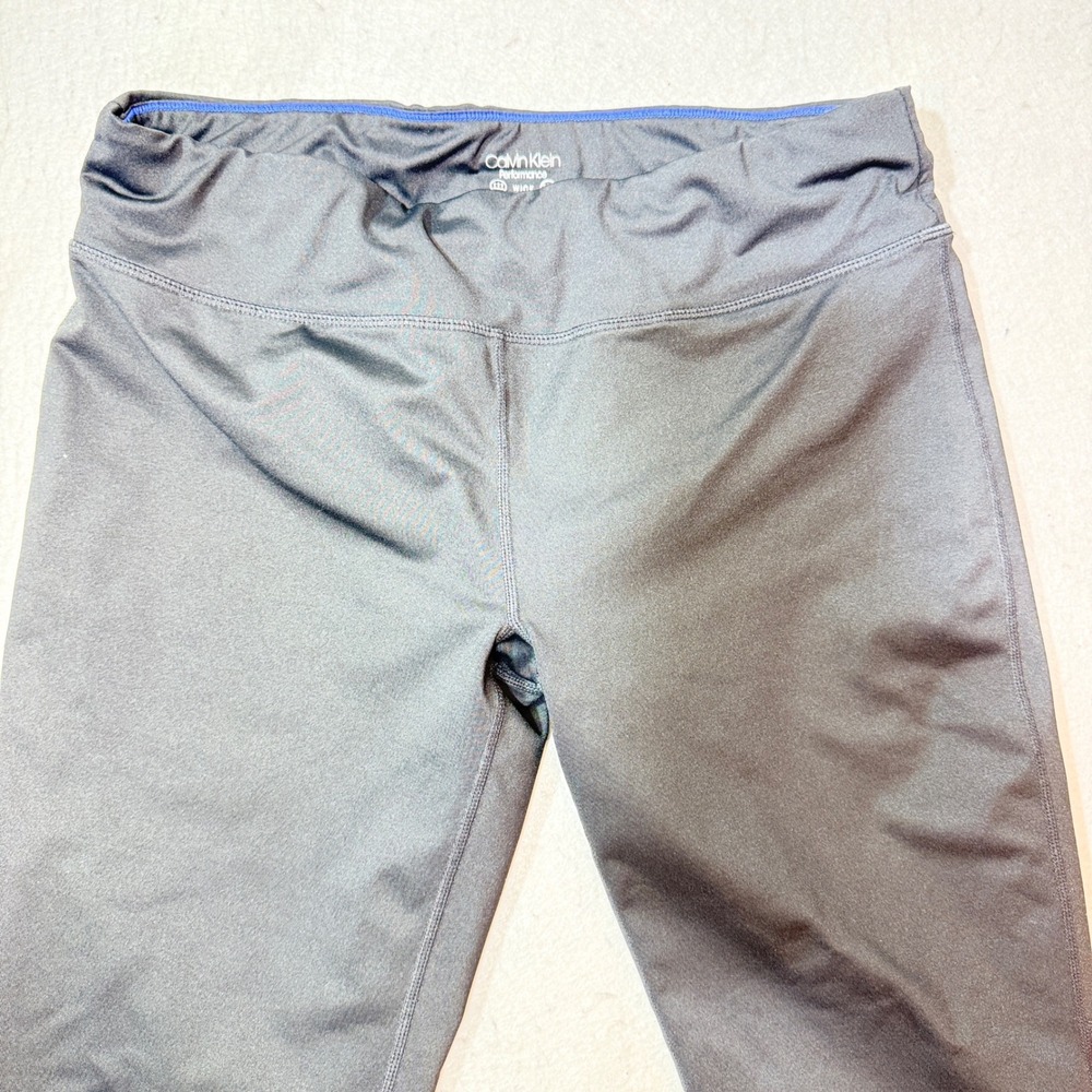 Calvin Klein Performance Leggings Womens XL Gray Excellent Cropped Wicking 1737